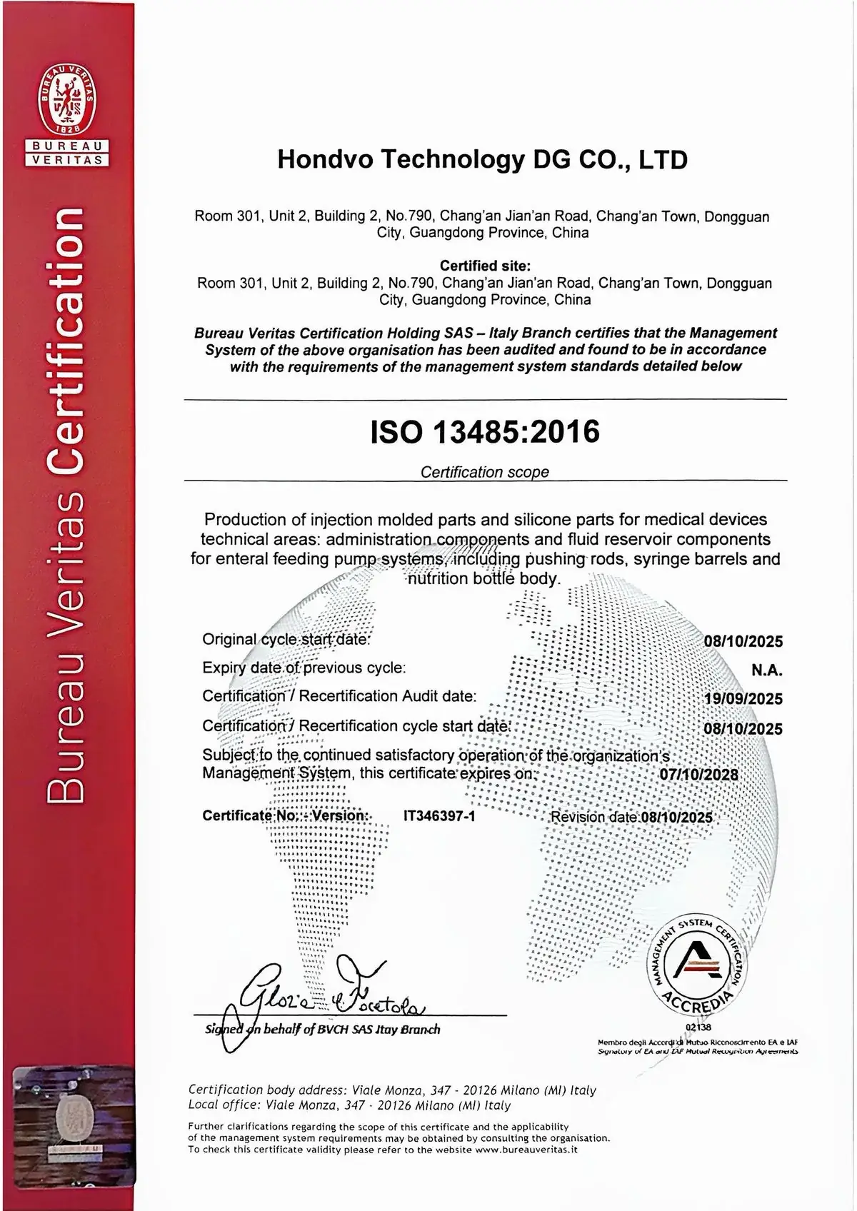 ISO 13485 Certificate
